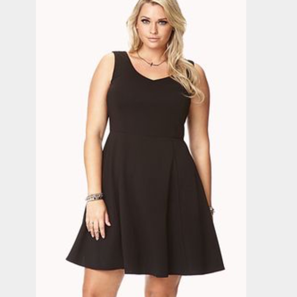 Black XL Forever 21 skater dress NWT